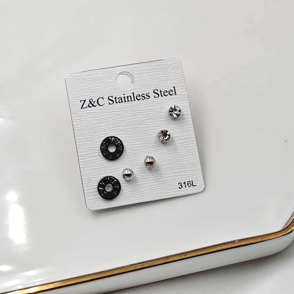 Stainless Steel Çelik Küpe Seti