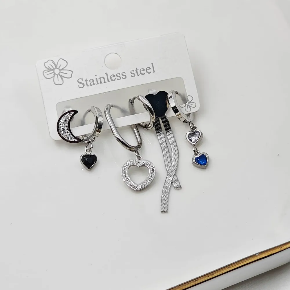 Stainless Steel Çelik Küpe Seti
