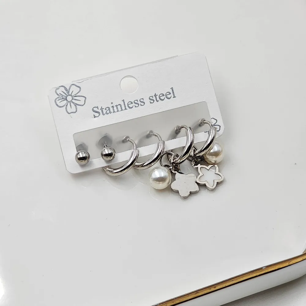 Stainless Steel Çelik Küpe Seti
